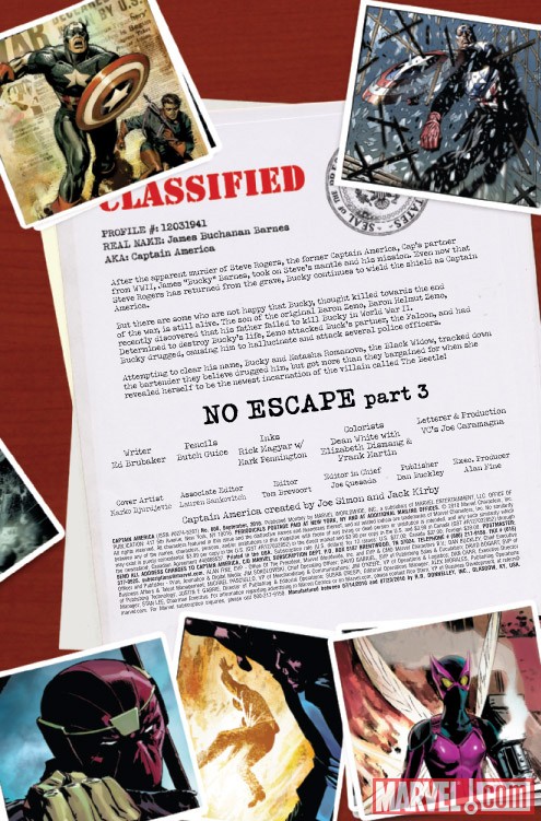 CAPTAIN AMERICA #608 recap page