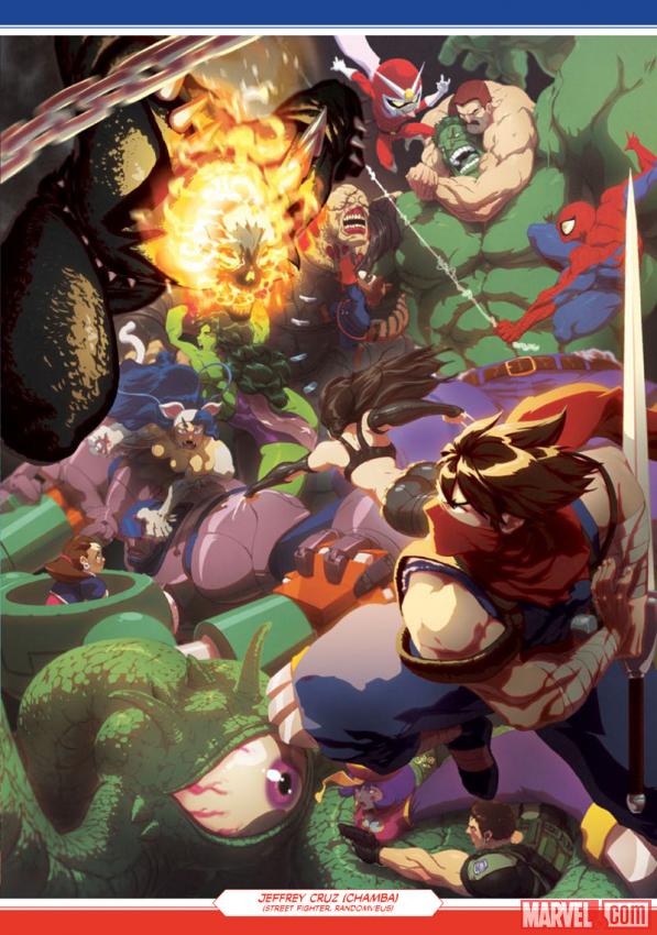 Marvel vs. Capcom: Official Complete Works tribute art by Chamba