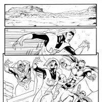 AVENGERS: THE INITIATIVE #28 black and white preview art by Rafa Sandoval