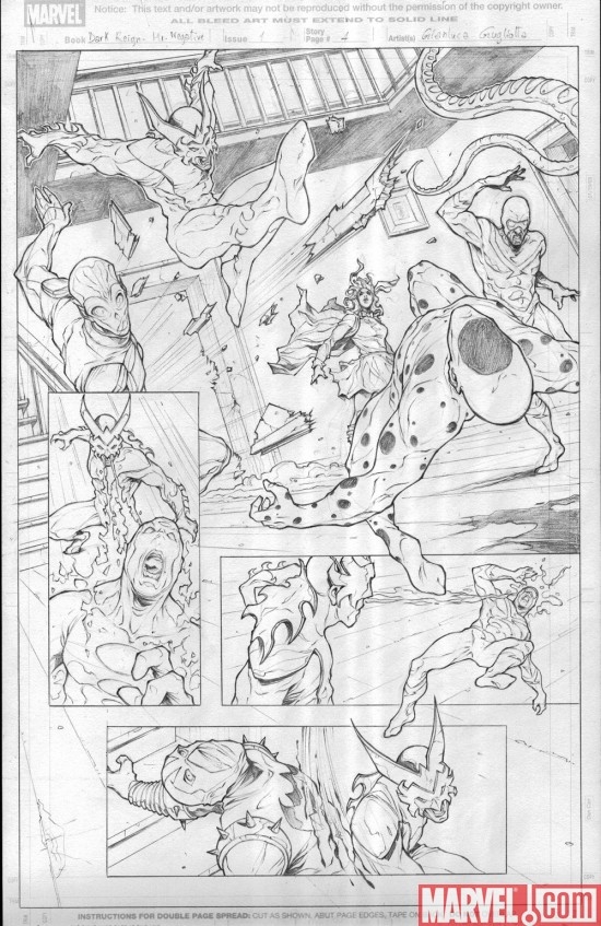 DARK REIGN: MISTER NEGATIVE #1 pencil art by Gianluca Gugliotta