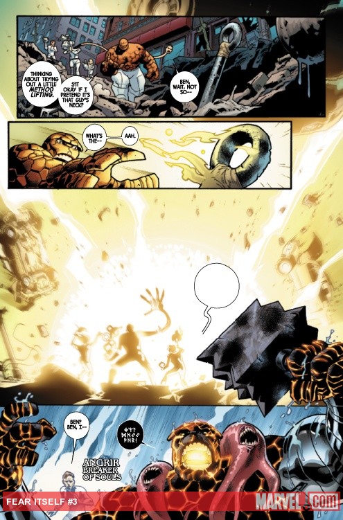 Fear Itself #3 art by Stuart Immonen
