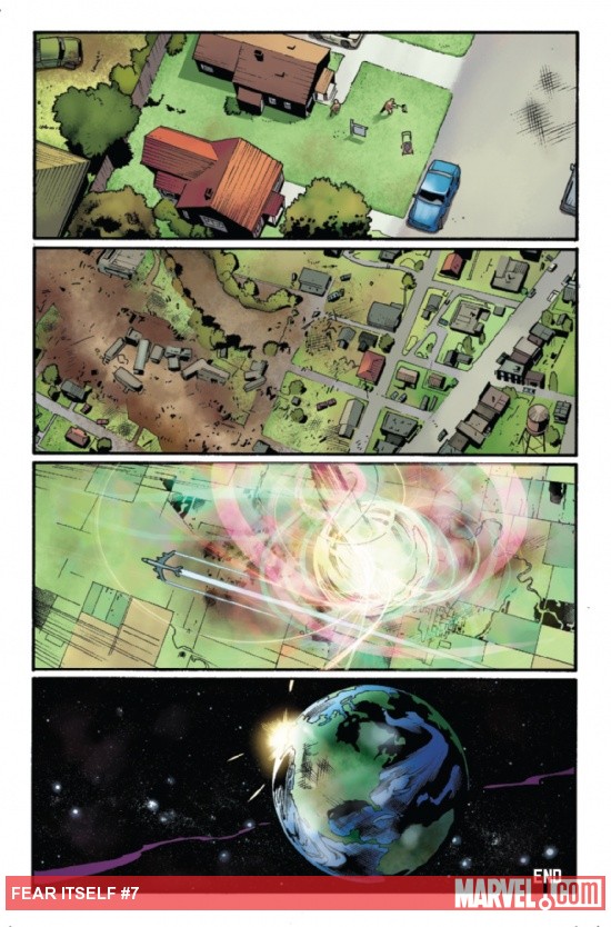Fear Itself #7 interior page by Stuart Immonen