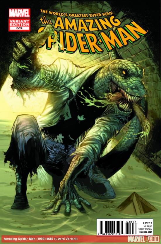 AMAZING SPIDER-MAN 689 LIZARD CLARK VARIANT (1 FOR 25, WITH DIGITAL CODE)