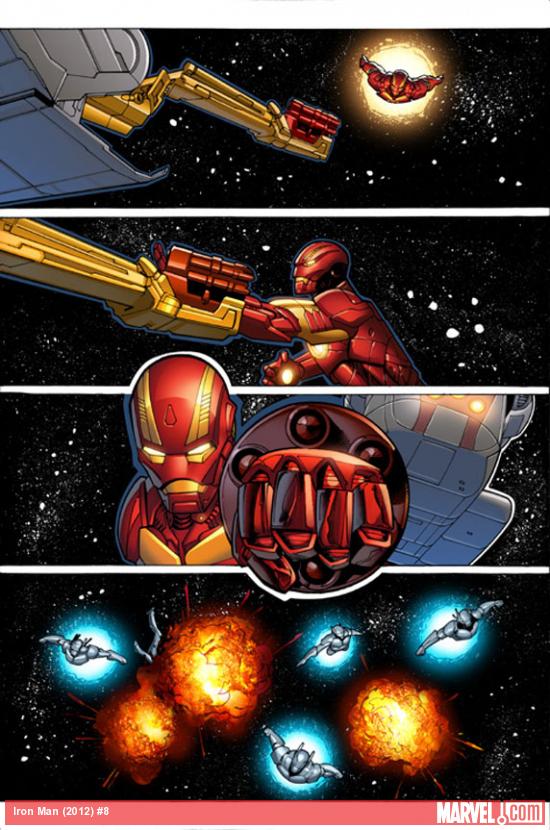 Iron Man (2012) #8 preview art by Greg Land