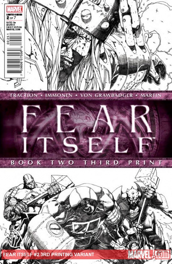 Fear Itself #2 3rd print cover art by Steve Mcniven