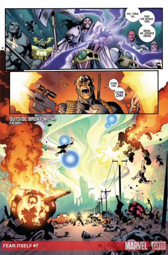 Fear Itself #7 interior page by Stuart Immonen