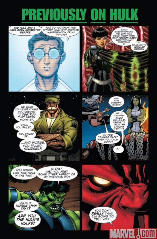 HULK #14, intro page