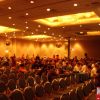 The crowd files into the Mondo Marvel panel