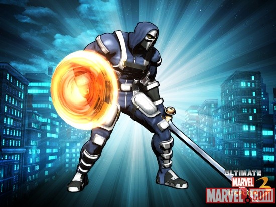 Alternate Taskmaster skin from the Weapon Expert DLC pack for Ultimate Marvel vs. Capcom 3