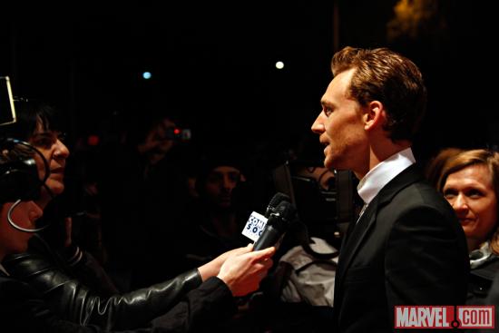 Tom Hiddleston (Loki) at the Rome red carpet premiere of Marvel's The Avengers