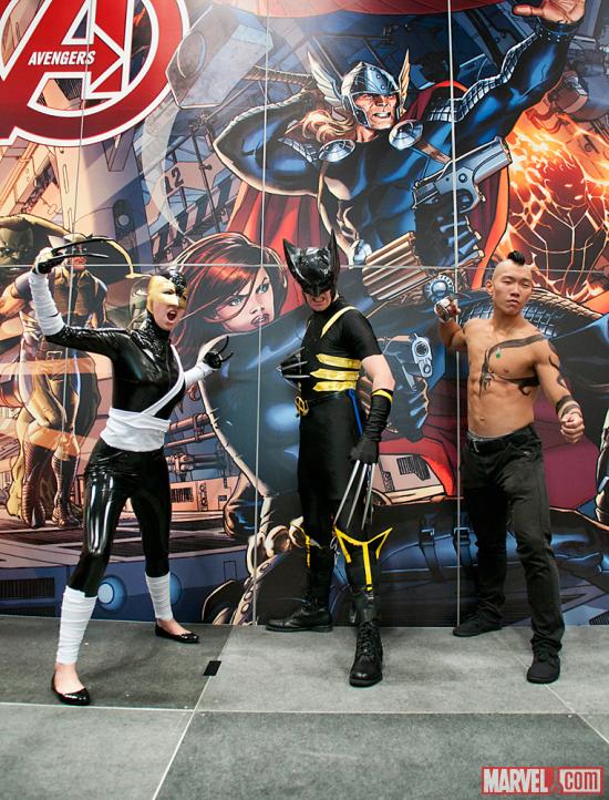 NYCC 2012: Cosplayers on the Marvel Stage for the Costoberfest Photo Op
