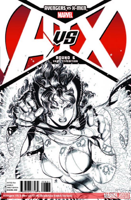 AVENGERS VS. X-MEN 6 BRADSHAW SKETCH VARIANT (1 FOR 200, WITH DIGITAL CODE)