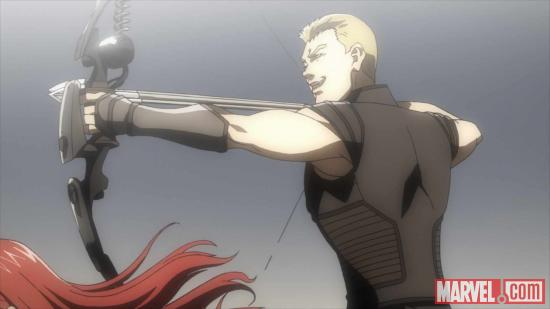 Hawkeye in Iron Man: Rise of Technovore