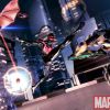 A screenshot of Spider-Man 2099 from Spider-Man: Shattered Dimensions