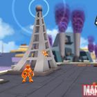 Screenshot of the Human Torch from Super Hero Squad Online