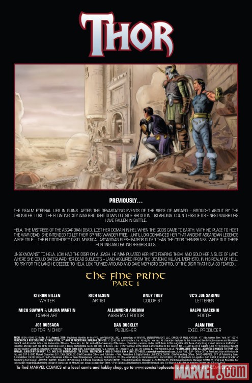 THOR #611 recap page