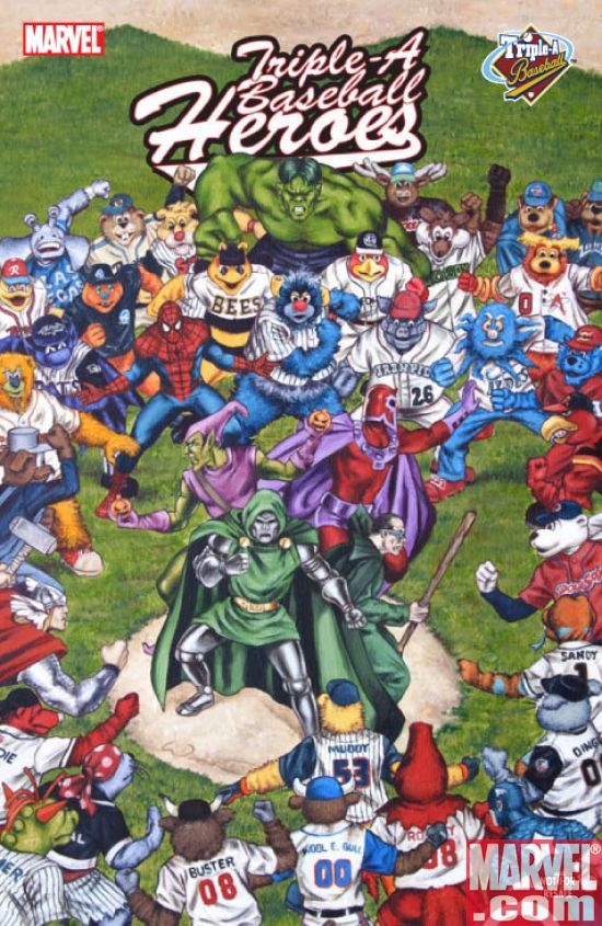 Standard cover, featuring all the teams and heroes