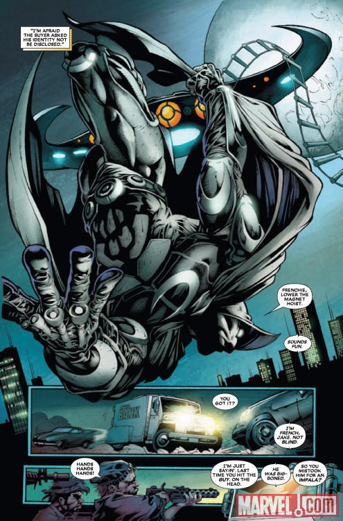 Shadowland: Moon Knight #1 preview art by Bong Dazo