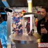Jesse Falcon demonstrates at the Hasbro show room.