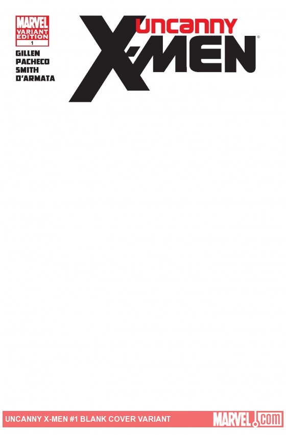 Uncanny X-Men (2011) #1 (Blank Cover Variant)