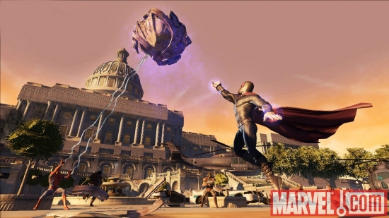 Magneto and Spider-Man in Marvel: Ultimate Alliance 2
