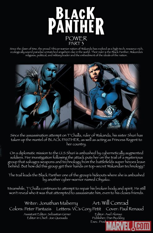 Recap Page for BLACK PANTHER #9