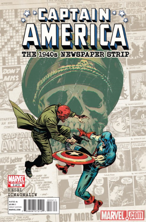 Captain America: The 1940s Newspaper Strip #3 cover by Butch Guice