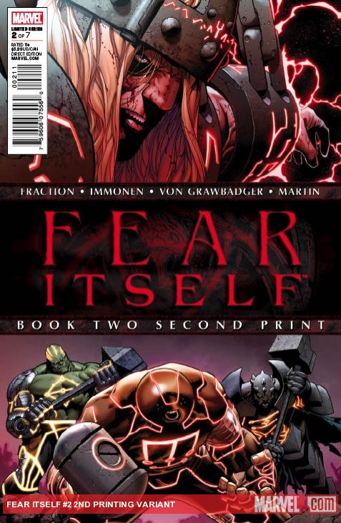 Fear Itself #2 second printing variant cover by Steve McNiven