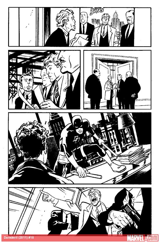 Daredevil (2011) #18 inked preview art by Chris Samnee