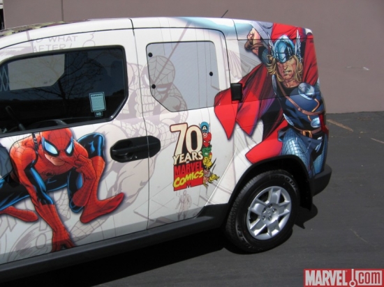 70th Anniversary Marvel Honda Element, Thor and Spider-Man View