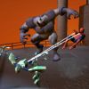 Spider-Man webs a foe while Rhino assists.
