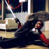 Blade in the midst of a fight