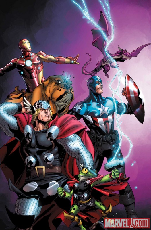 Image Featuring Frog Thor, Avengers, Iron Man, Lockheed, Lockjaw, Thor, The Winter Soldier