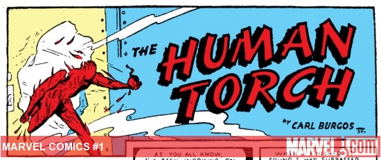 The first appearance of the Golden Age Human Torch