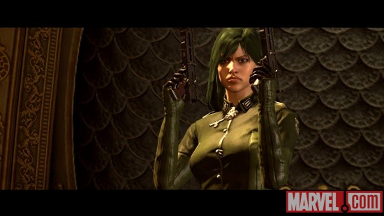Screenshot of Madame Hydra in Captain America: Super Soldier
