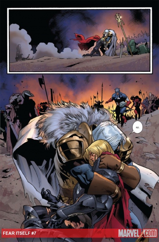 Fear Itself #7 interior page by Stuart Immonen