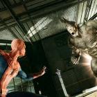 Screenshot of Spider-Man and the Rhino from the Amazing Spider-Man video game