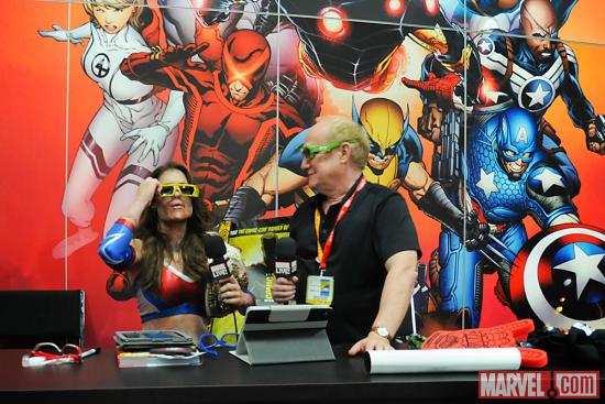 SDCC 2012: Miss Tessmacher at the Marvel Booth