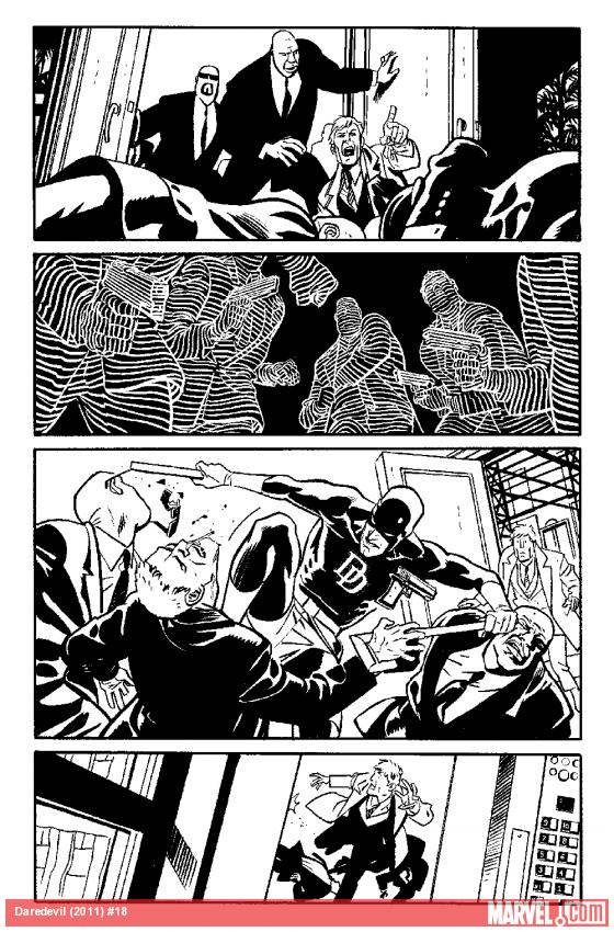 Daredevil (2011) #18 inked preview art by Chris Samnee