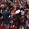 Jim McCann helps with the giveaways