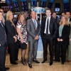 Marvel Executives and Chris Evans at the NYSE. Photo By Ben Hider