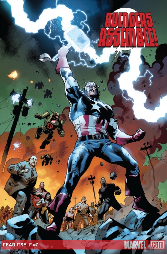 Fear Itself #7 interior page by Stuart Immonen
