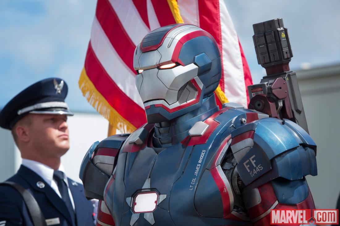 The Iron Patriot armor in Marvel's Iron Man 3