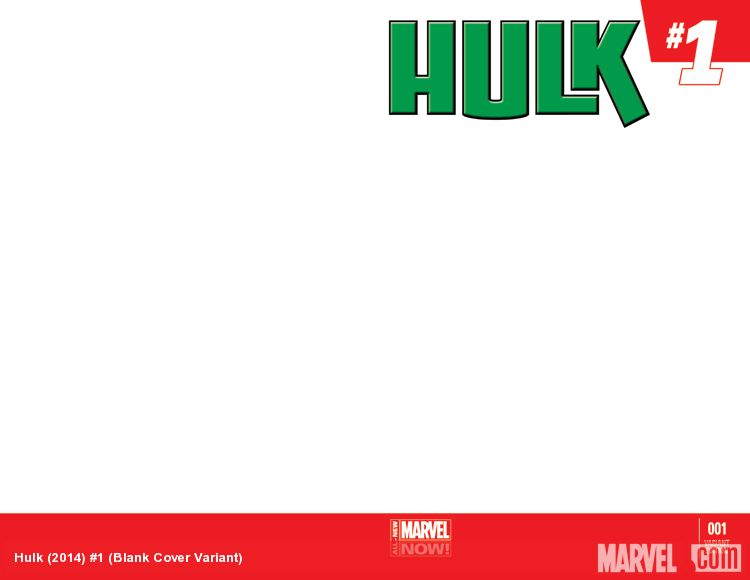 Hulk (2014) #1 (Blank Cover Variant)