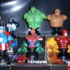 Marvel Icons Captain America, Spider-Man, Daredevil, Thing, Hulk and Venom Busts