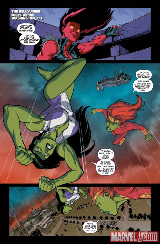 FALL OF THE HULKS: SAVAGE SHE-HULKS #3 preview art by Salvador Espin