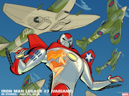 Iron Man Legacy #3 variant cover by Travel Foreman