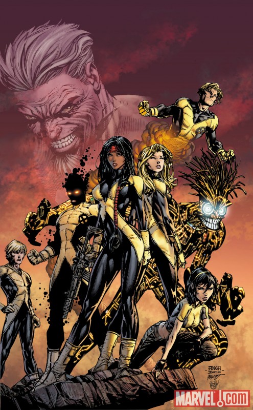 NEW MUTANTS #12 (2009) variant cover by David Finch