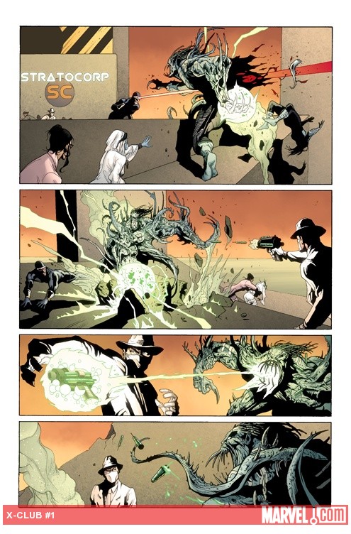 X-Club #1 preview art by Paul Davidson