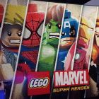 The LEGO Marvel Super Heroes mural at E3, constructed entirely out of LEGO bricks